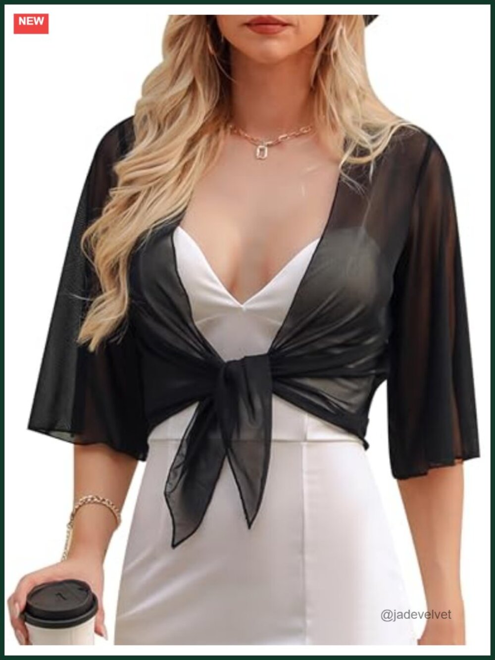 Women's Sheer Cropped Bolero Shrug Open Front Bell Sleeve Summer Cardigan